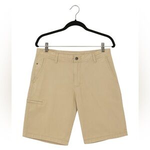 Weatherproof Men's Size 32 Flat Front Khaki Shorts Stretch Waist 10" Inseam